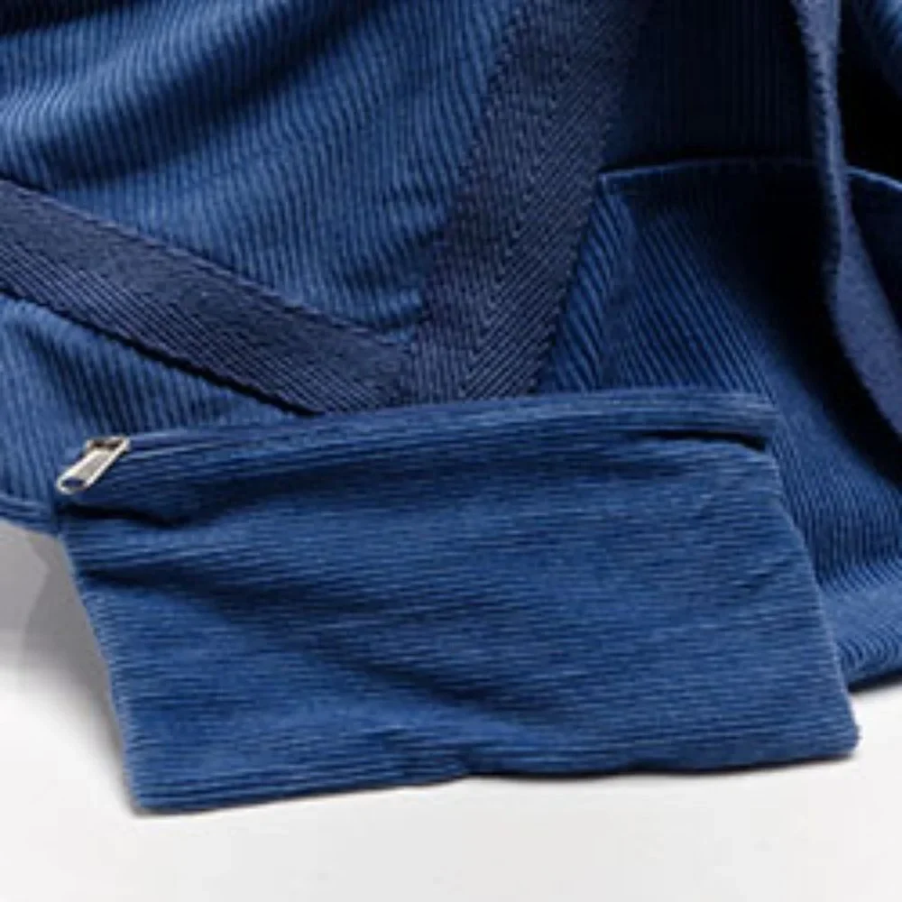 FREE PEOPLE Mega Cord Tote / Denim Blues - Picture 5 of 6